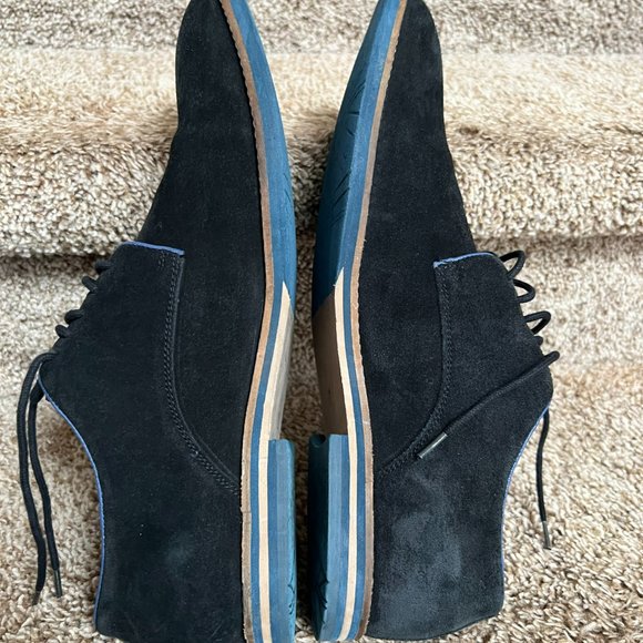 Thomas & Vine Men\'s Navy Lace-up Suede Shoes main image 8